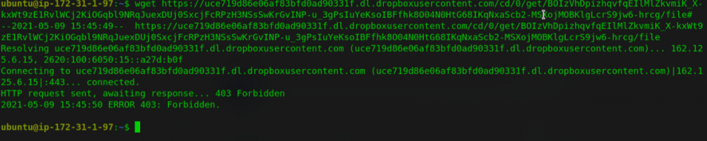 dropbox downloader command line